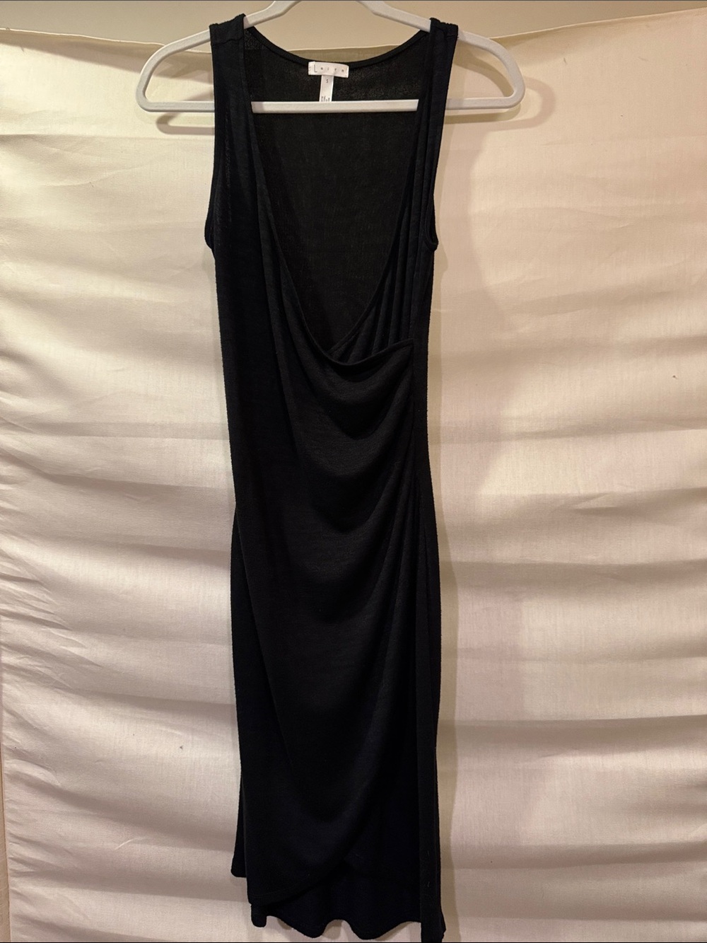 Leith Black Draped Maxi Dress